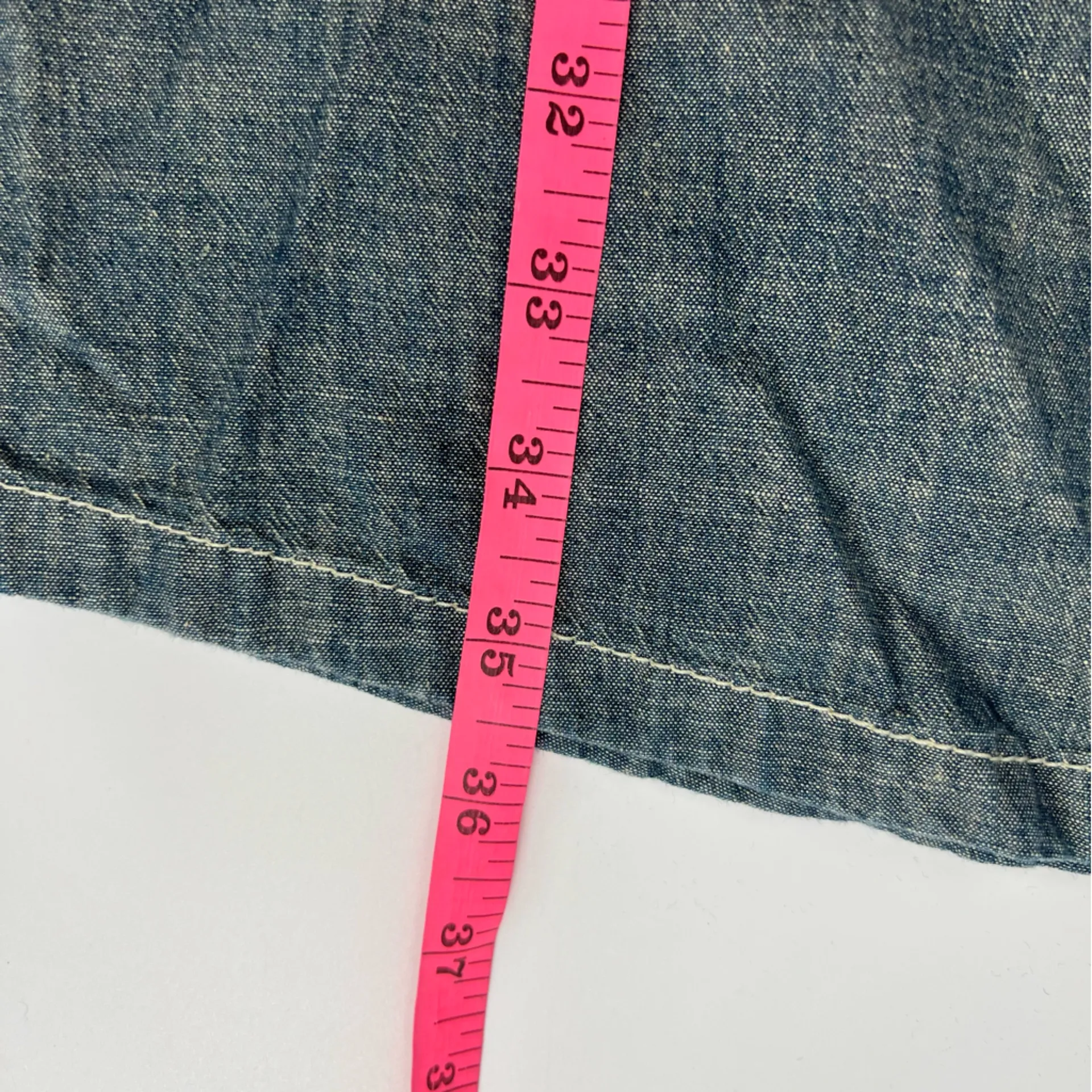 Tory Burch Brigitte chambray shirt dress with gold-tone logo buttons sz 8 - Image 6