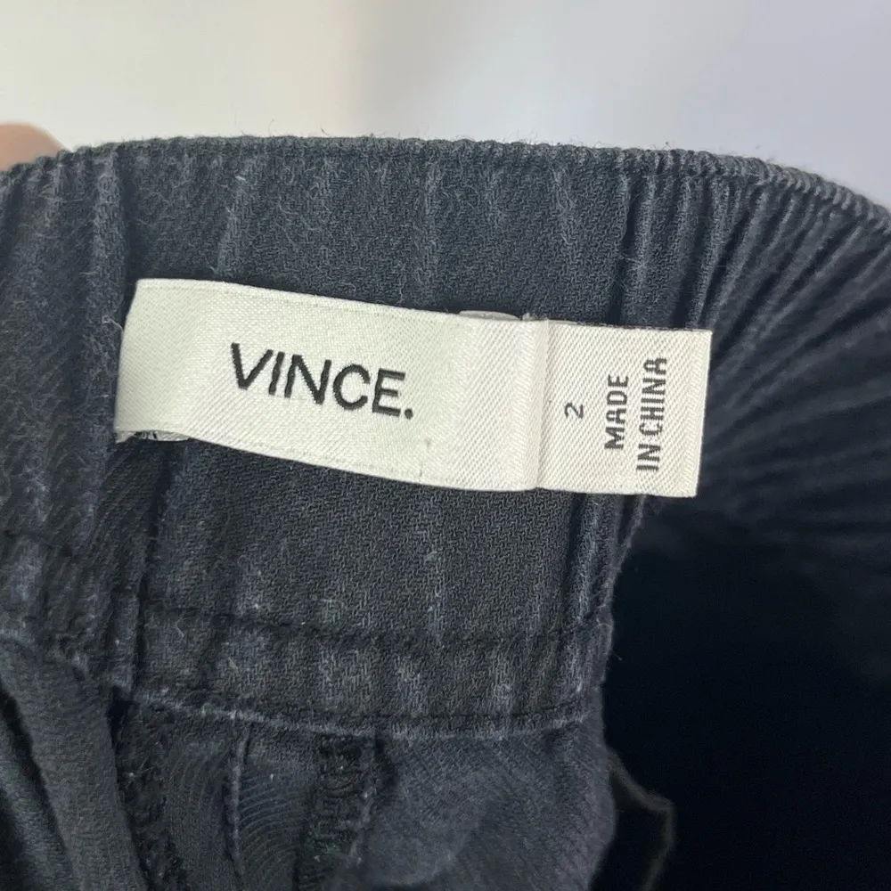 Vince Navy Blue Cupro Blend Straight Leg Trousers 2 - Image 5