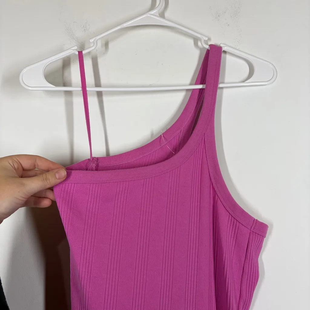 NWT Aerie One Shoulder Ribbed Midi Dress Size Medium - Image 6