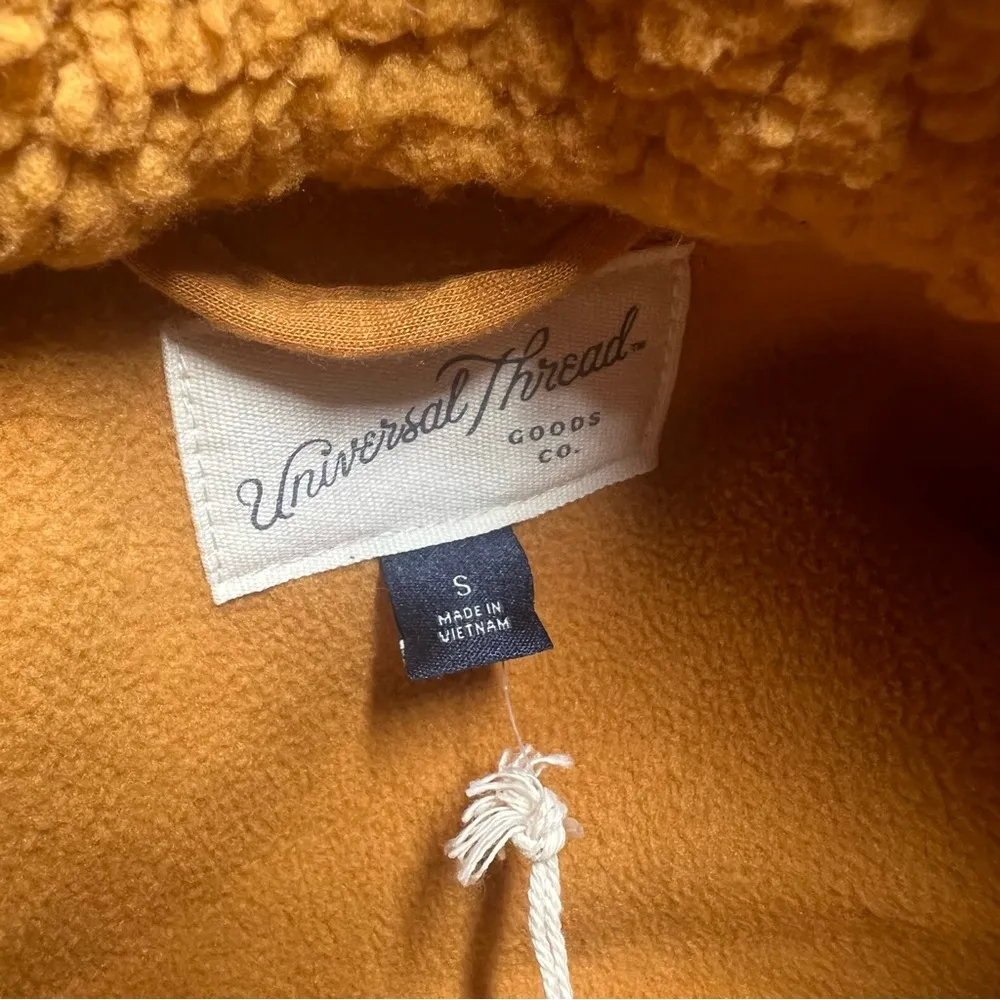 NWT Universal Thread Sherpa Jacket in Mango Soft Cozy Size Small S NEW - Image 14