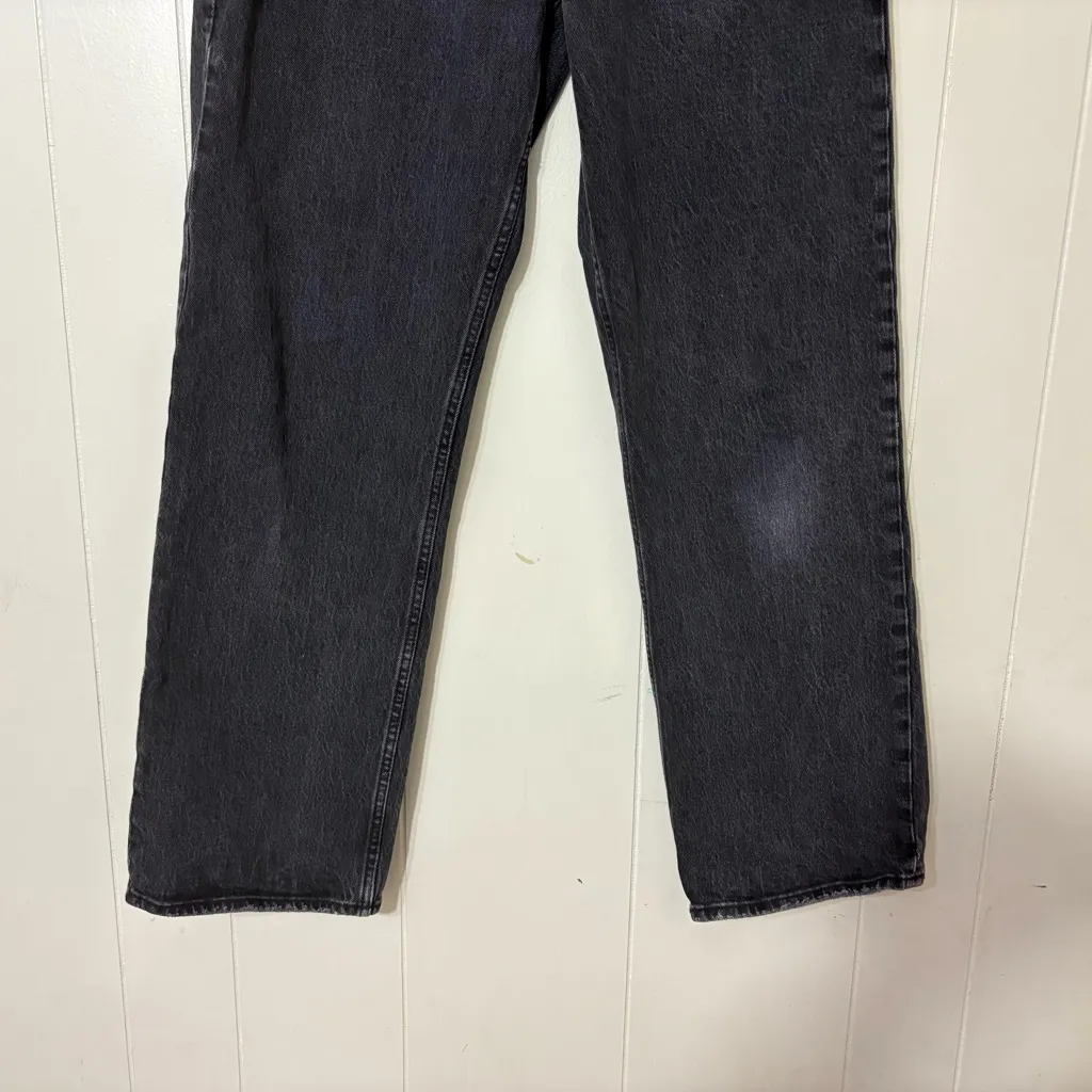 Abercrombie & Fitch Curve Love Baggy Low Rise Jeans Black Size 4 / 27 - Image 3