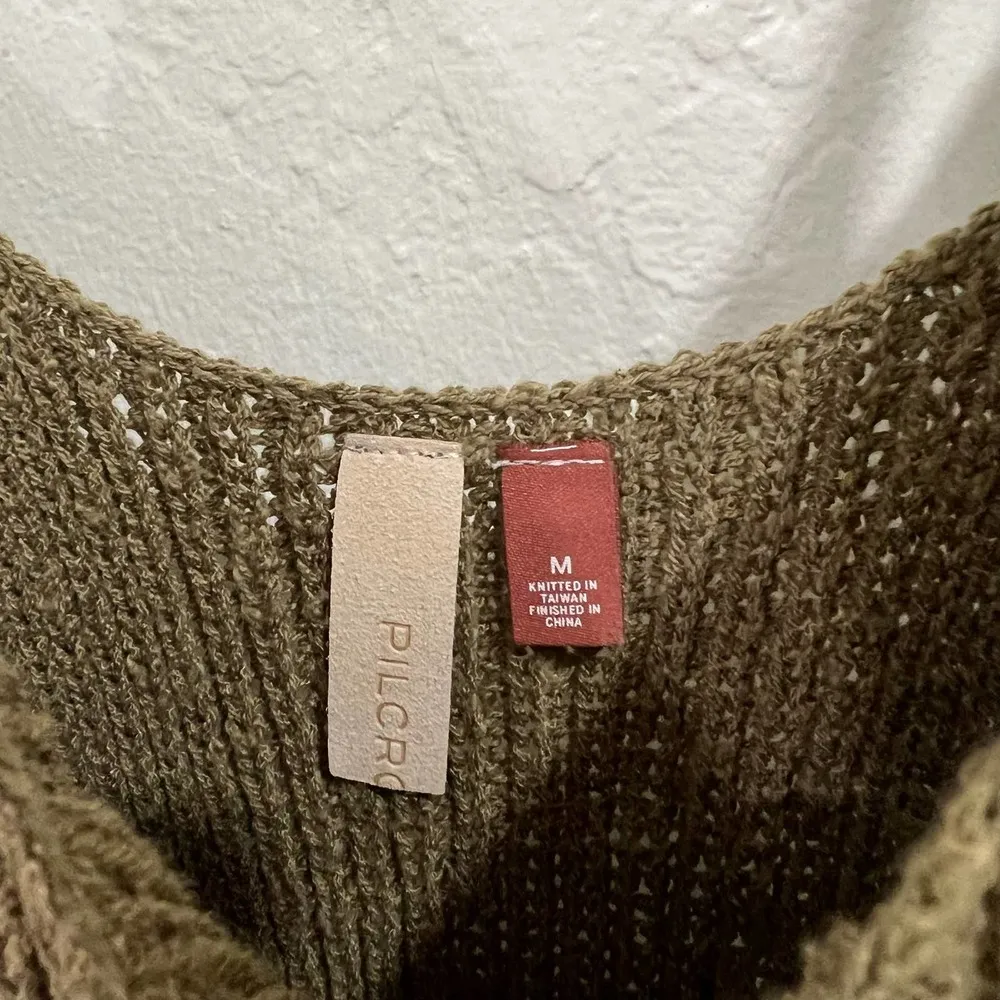 Anthropologie Pilcro Easy Breezy Knit Tank Size Medium Olive Green Neon Green - Image 100