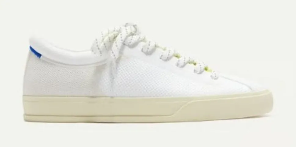 Rothy's The Lace Up Sneaker Chartreuse White Knit Size Women's 9 - Image 1