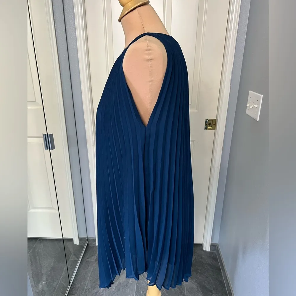 Max Studio Pleated Asymmetric Short Dress Tunic‎ - Image 6