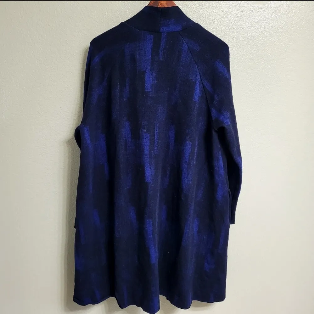 Eileen Fisher Reflections Jacquard Jacket Midnight Women's Size Medium - Image 2