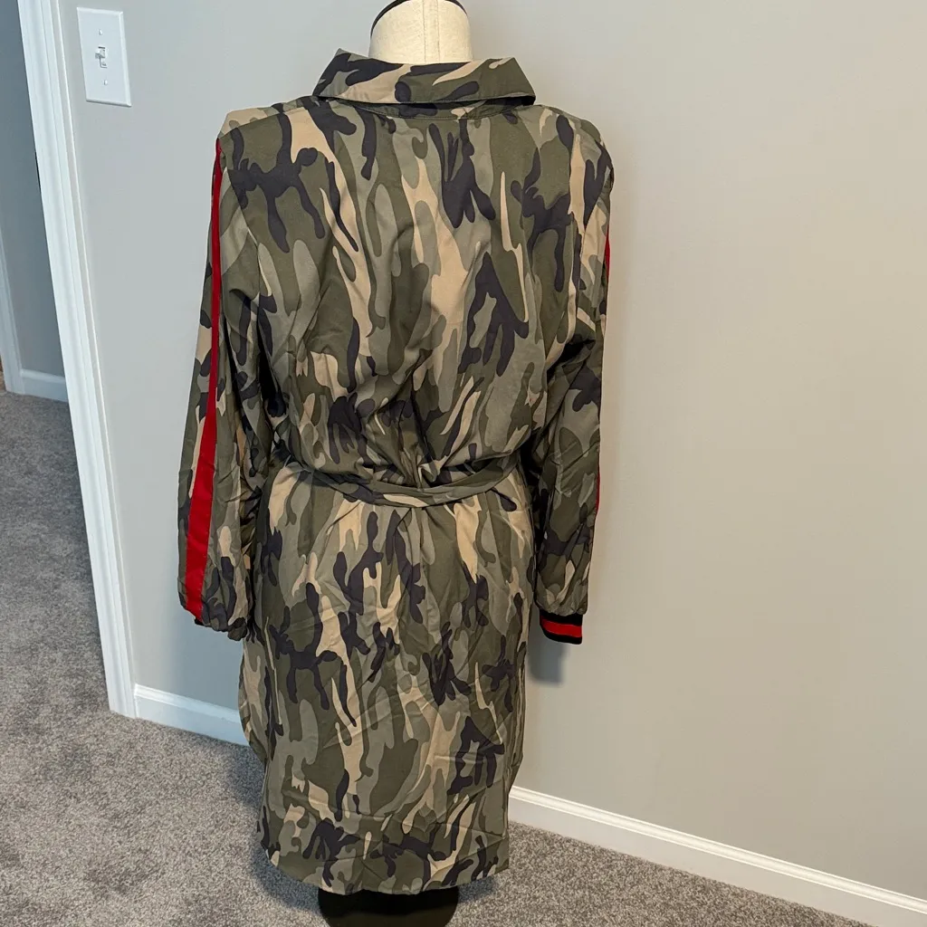 Ashley Stewart Curvy Gal Plus Camouflage Button-Up Shirt Dress Size 1X - Image 3