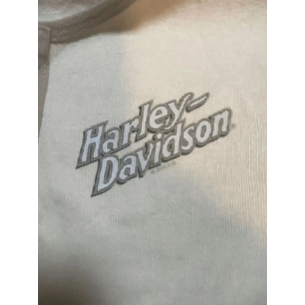 Harley Davidson 3/4 sleeve snap up shirt - Image 4