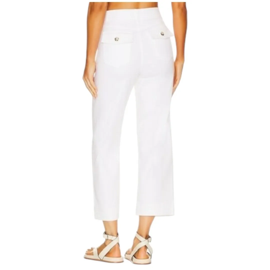 NWT SPANX Stretch‎ Twill Cropped Wide Leg Pants White Size 2X Pull On Slimming - Image 2