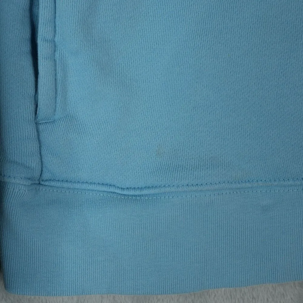 Adidas Hoodie Womens Medium Originals Trefoil Sweatshirt Retro Blue White - Image 4