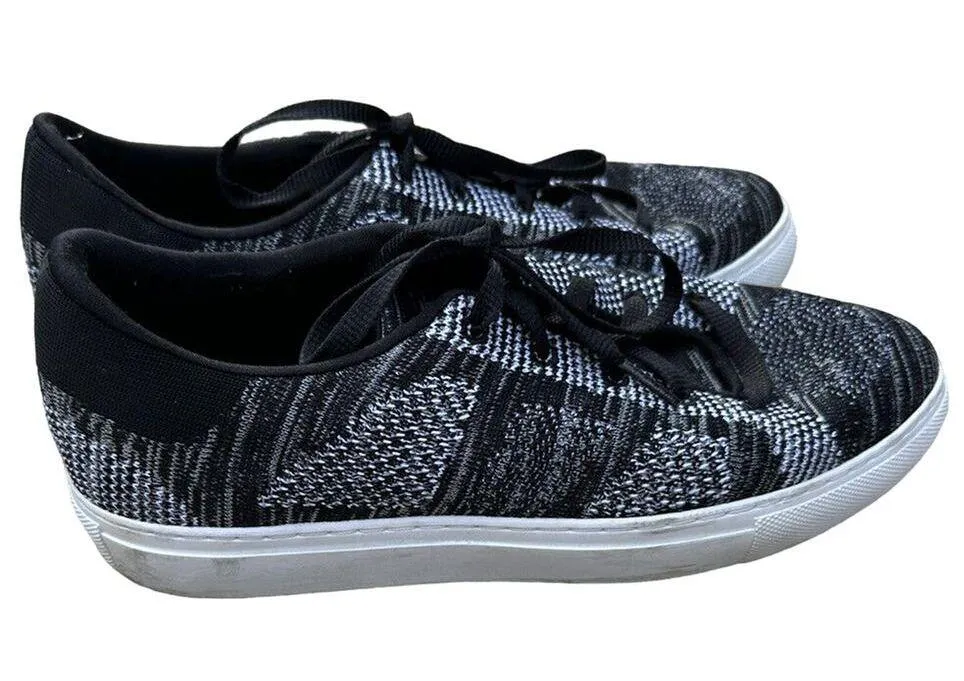 SKECHERS Air Cooled Memory Foam Sneakers SN49872 Black Weave Women’s 8 Lace Up - Image 2