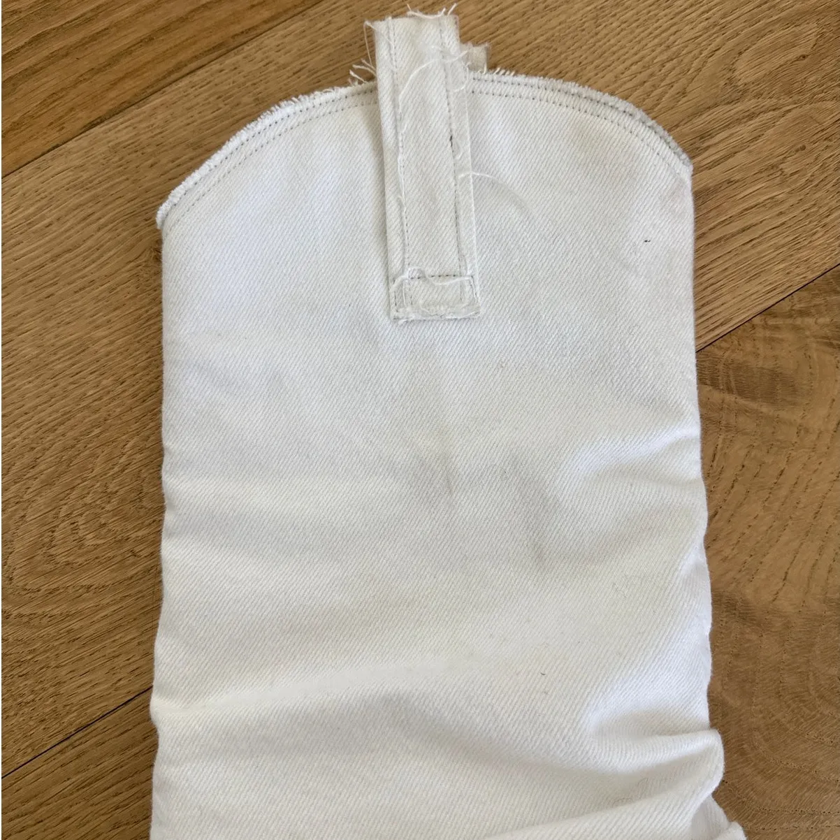 R13 Mid Cowboy Boots Denim Sleeve Size EU37 White - Image 7