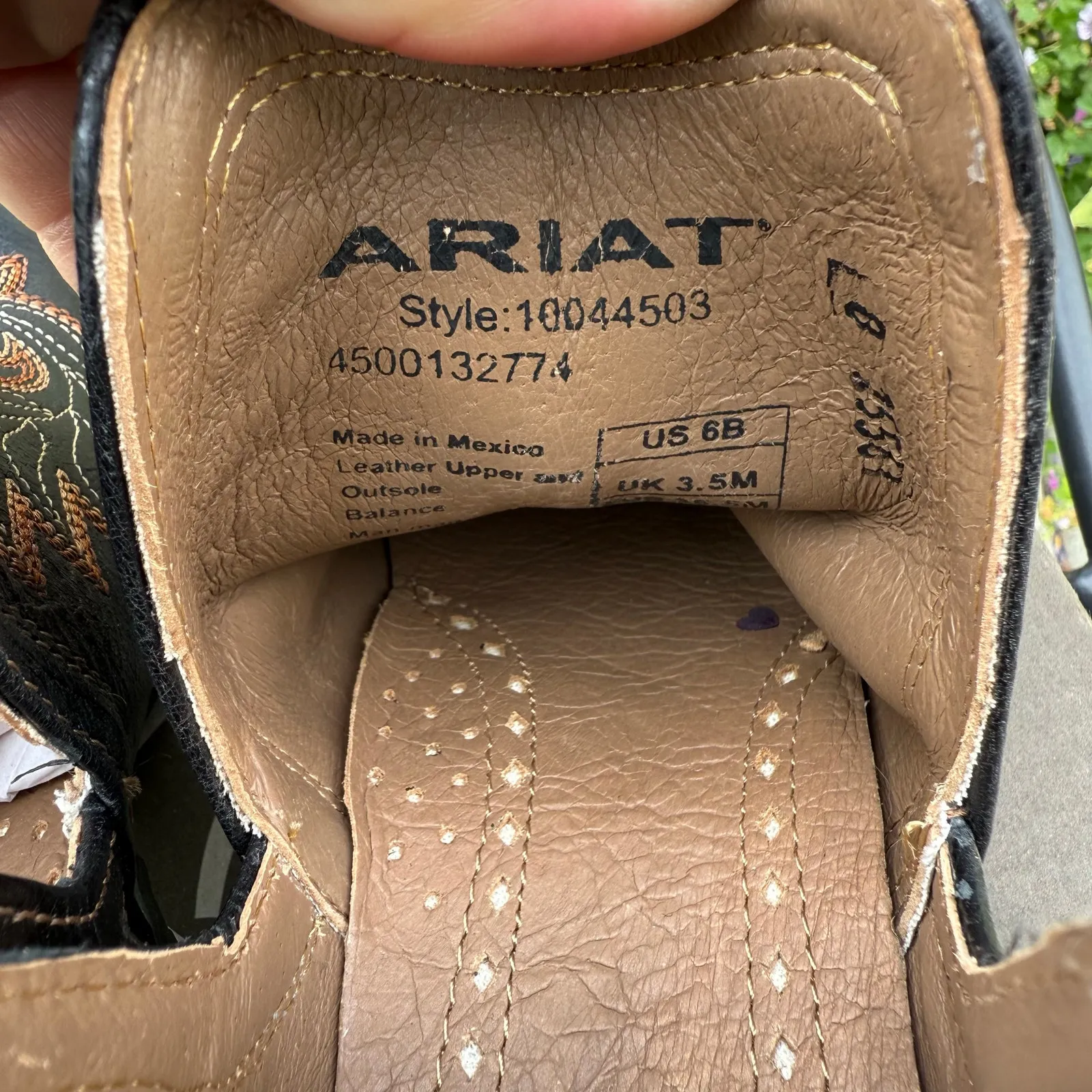 Ariat Dixon Low Heel Bohemian Black Cowgirl Western Booties 6B 10044503 - Image 6