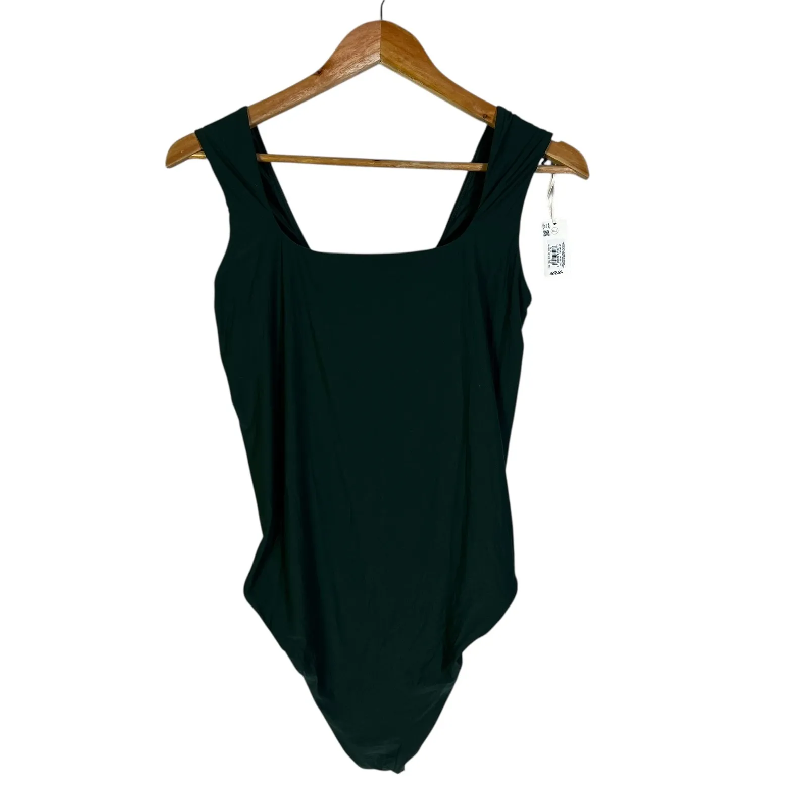 NWT Aerie SMOOTHEZ by Aerie One Piece Swimsuit Deep Green XL TG - Image 2