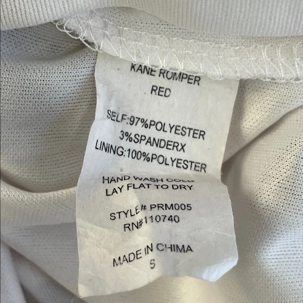 PPLA  Red and Blue Floral Patterned Romper - Image 7