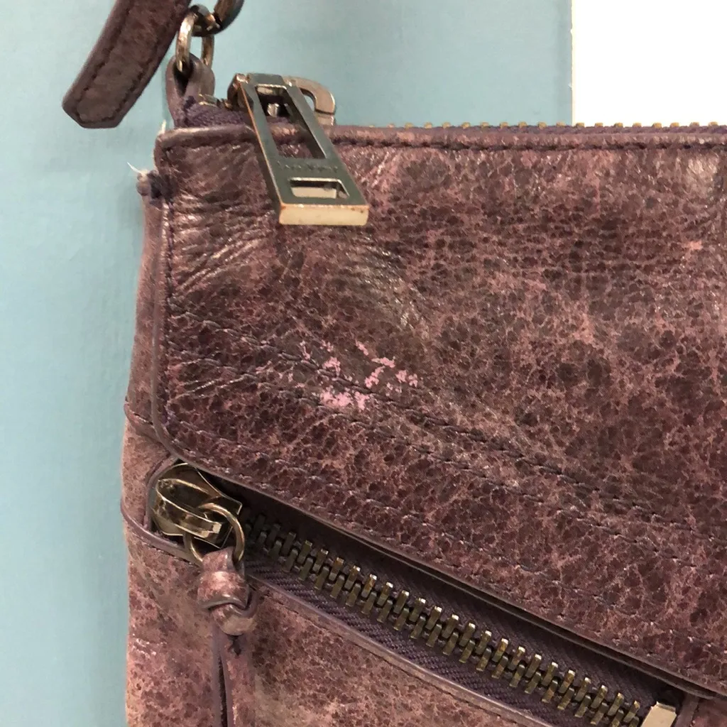 Botkier plum purple crossbody bag  with zippers and‎ studs - Image 2