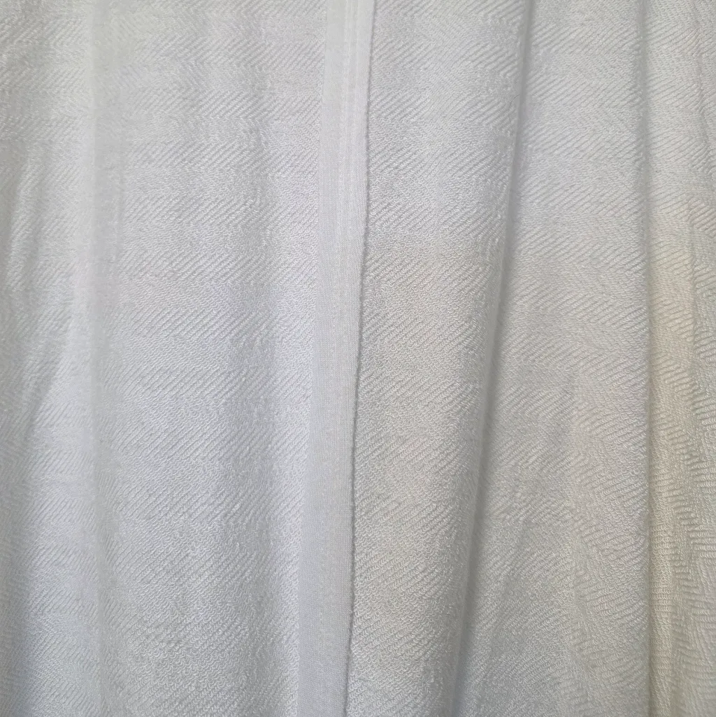 Womens White Terry Cloth Oversized Top Blouse Raw Edge Thick Size 2x Beach Warm - Image 6