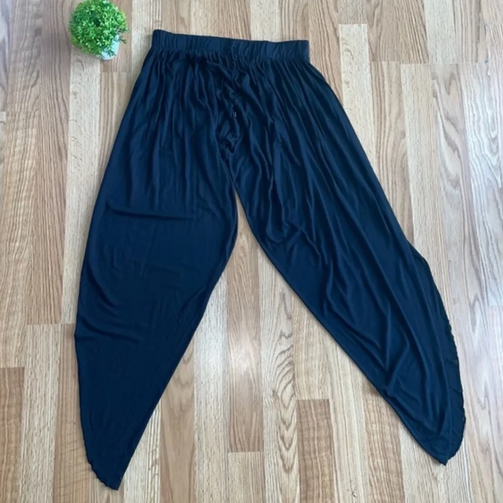 NWOT Cato side split leg Pants Women’s size medium black yoga Casual relax beach - Image 2