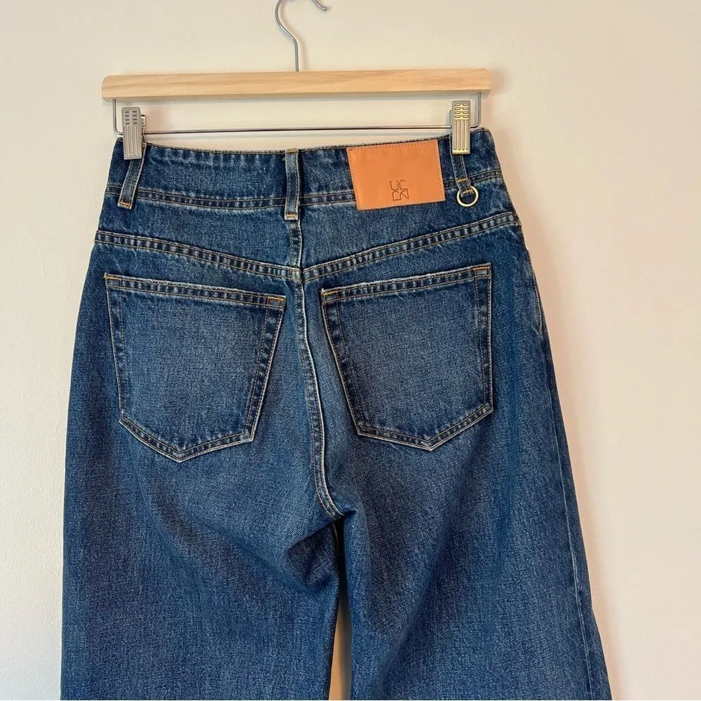 Ulla Johnson Elodie Wide Leg Jeans Medium Wash Size 26 - Image 9