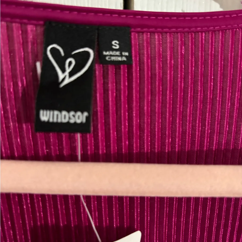 Windsor Magenta Flawless Sultry Surplice Bodysuit – Size Small – NWT – $37 MSRP - Image 5