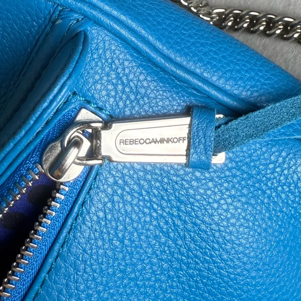 Rebecca Minkoff Women’s Mini MAC in True Turquoise Crossbody Leather Handbag - Image 8