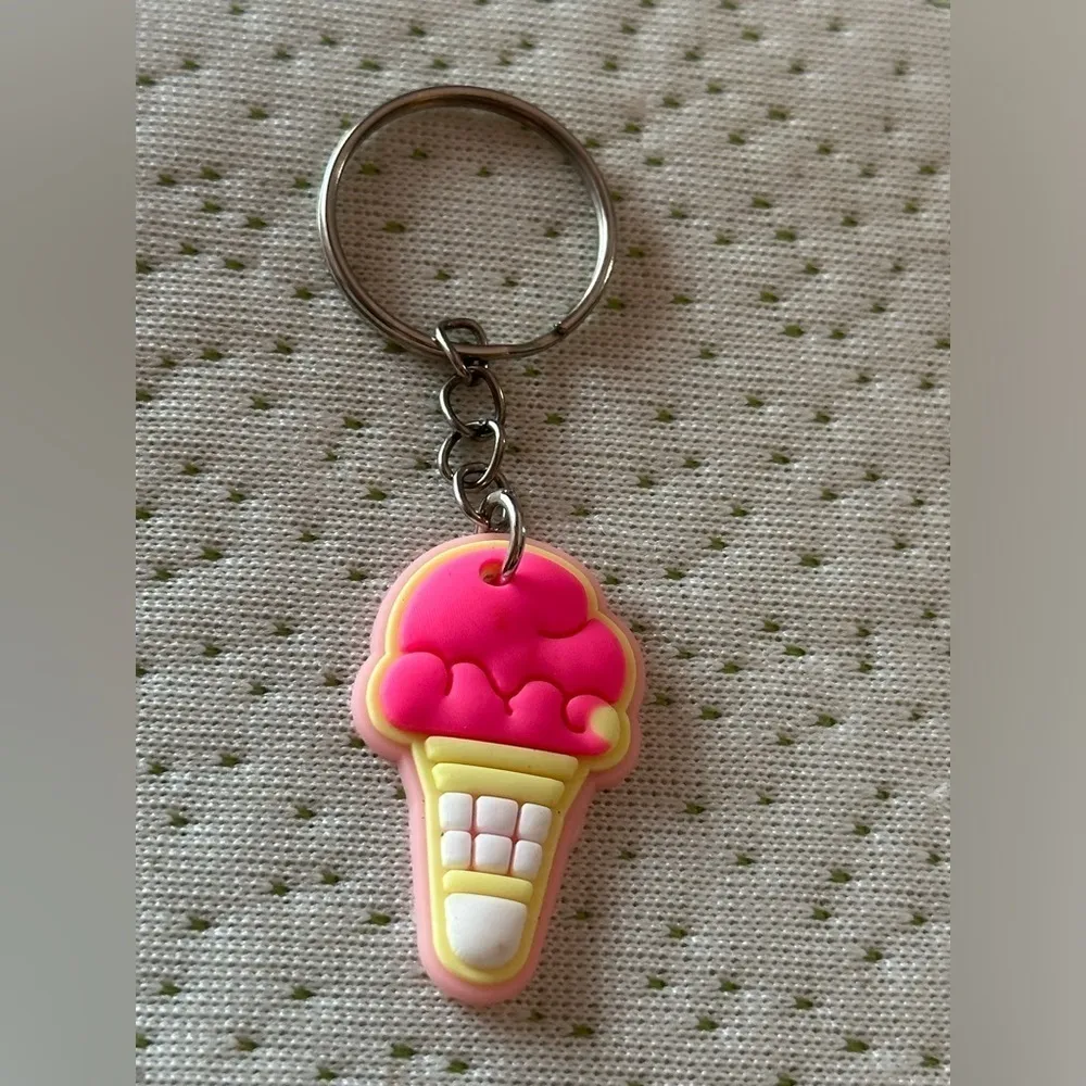 Ice Cream Cone Keychain NWT Pink - Image 3