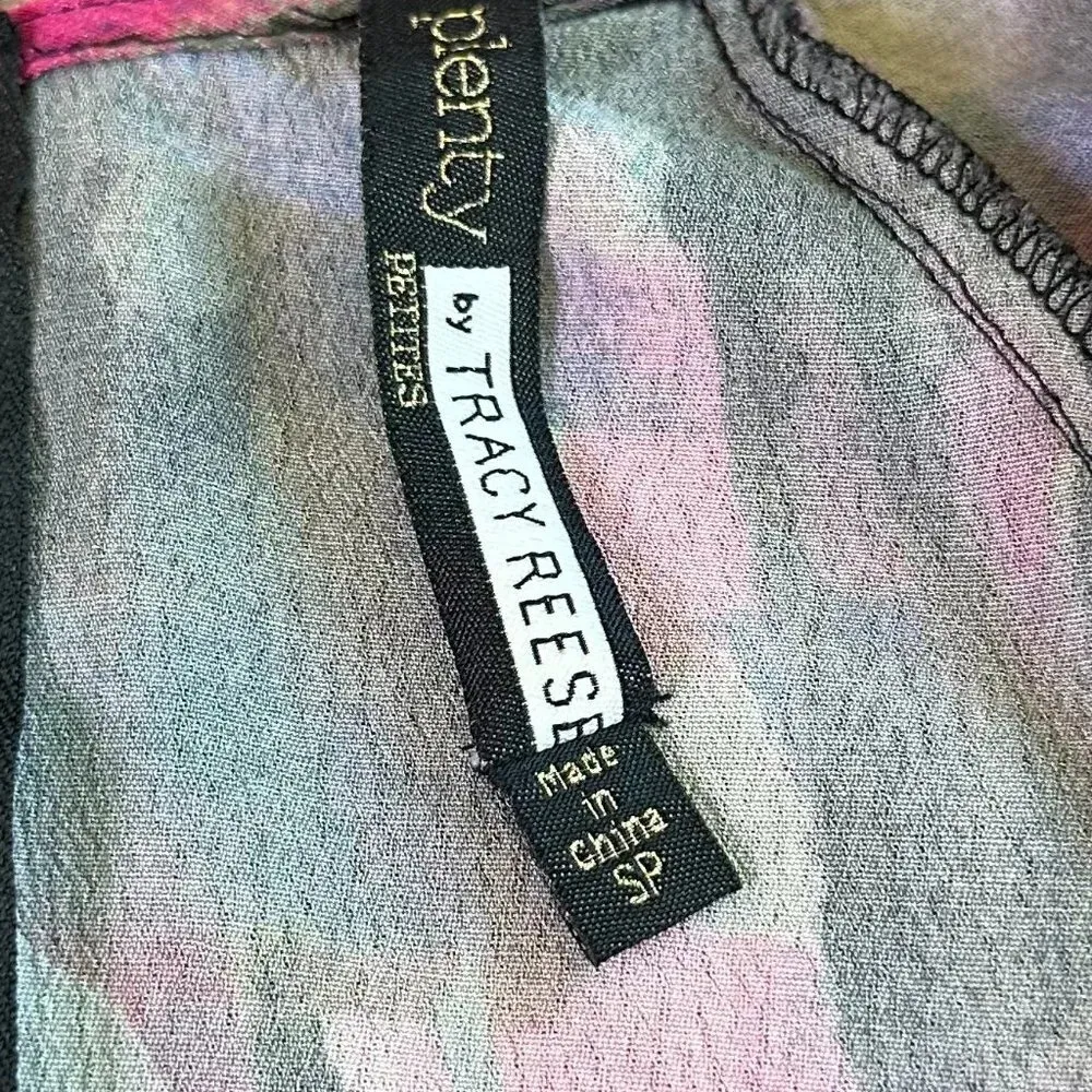 Plenty by Tracy Reese Midi Dress Watercolor Geometric Print Size Small Petite - Image 12