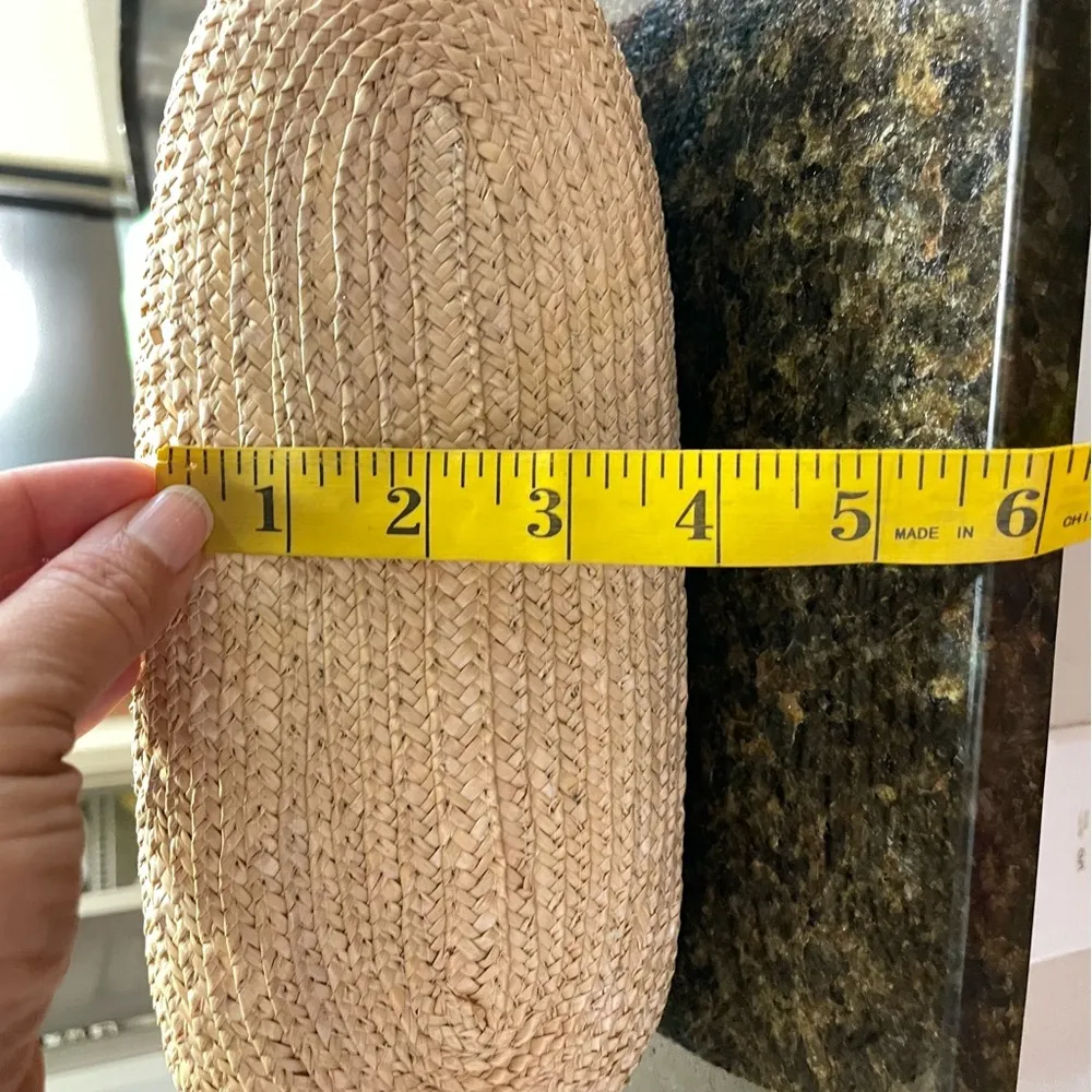 MULTICOLOR STRIPED SMALL STRUCTURED STRAW SUMMER‎ PURSE Pink - Image 8