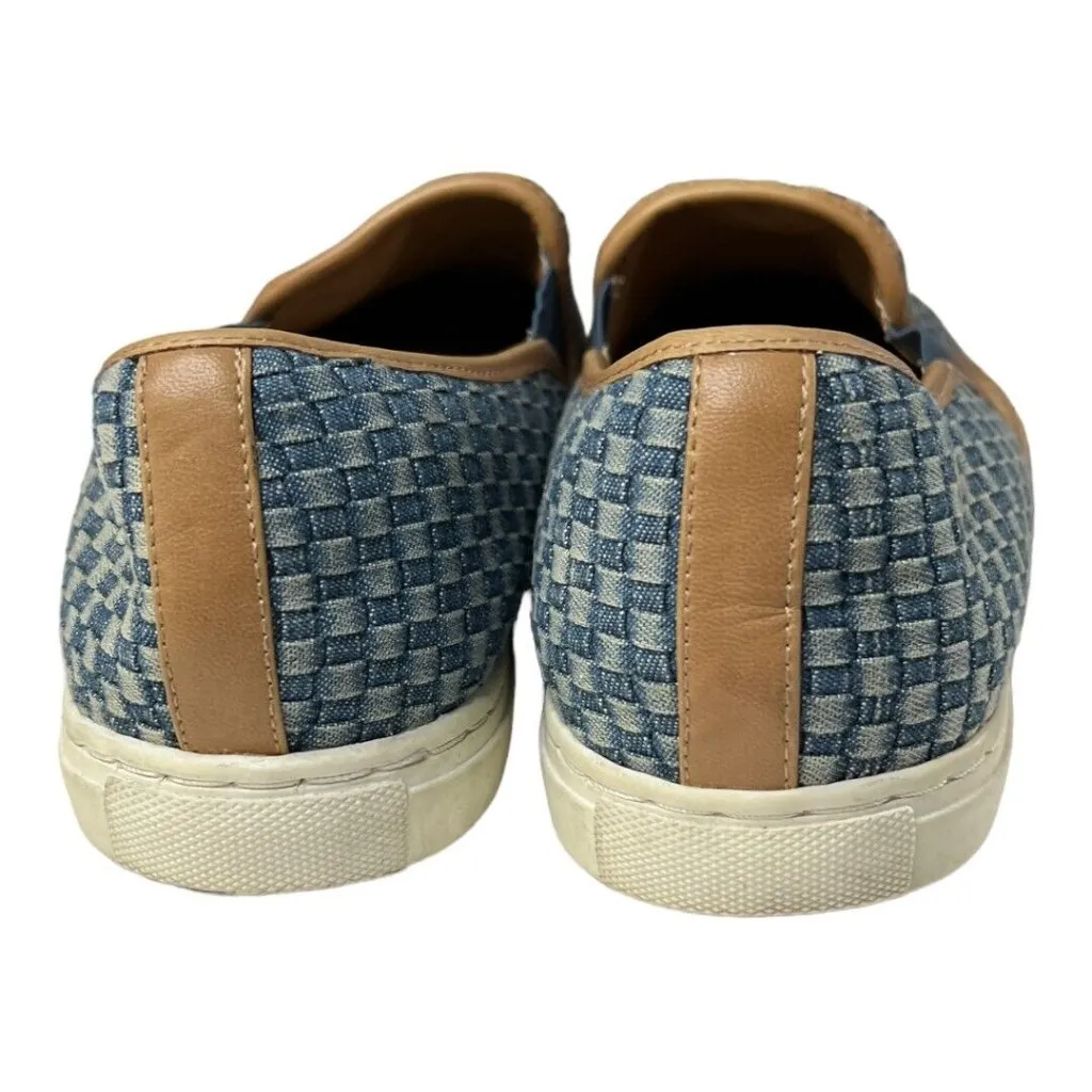 Splendid Sneakers Women 10M Blue White Seaside Geometric Print Canvas‎ Round Toe - Image 5