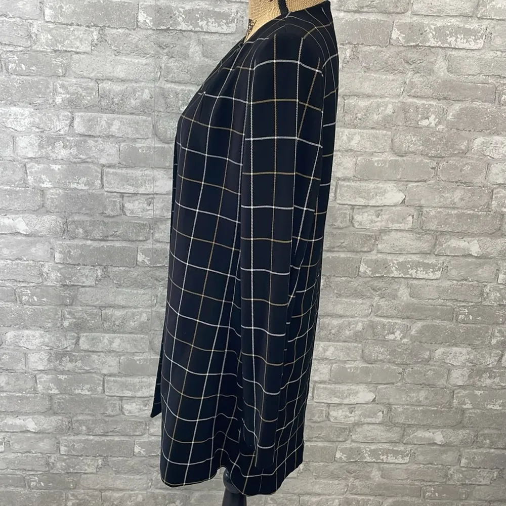 Amanda + Chelsea Black Windowpane Blazer - Image 3