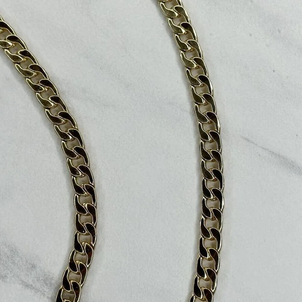 Gold Tone Flat Chain Link Purse Handbag Bag Replacement Strap ✨ - Image 3