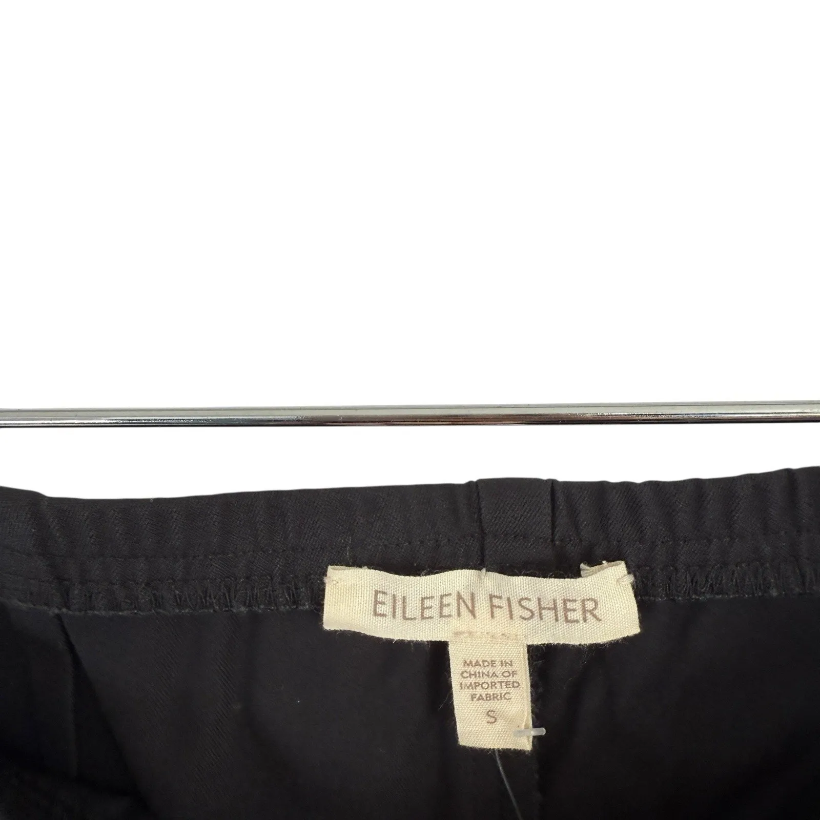 Eileen Fisher Stretch Cotton Twill Slim Ankle Pant Black NEW Womens Small - Image 5