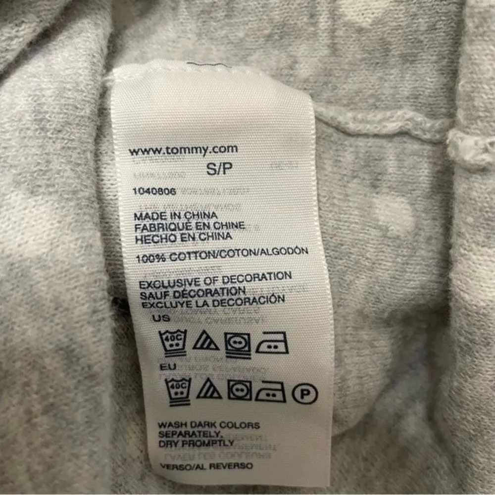 Tommy Hilfiger small white and grey polka dot crewneck cotton sweater - Image 7