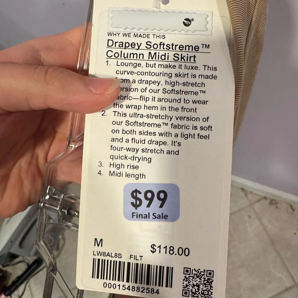 Tan NWT drapey softstreme column midi skirt - Image 3