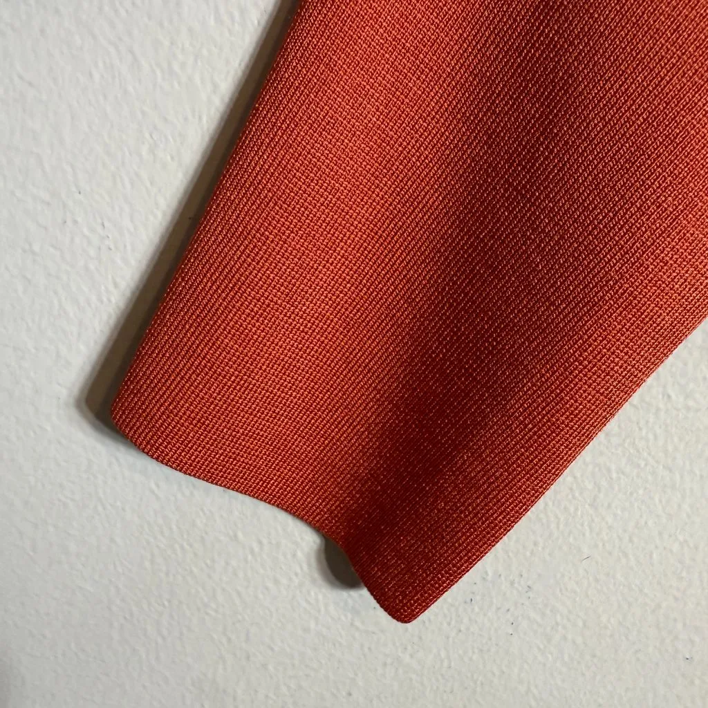 Cult Gaia Zora Knit Cutout Midi Dress Women Medium Chili Orange Asymmetrical NWT - Image 12