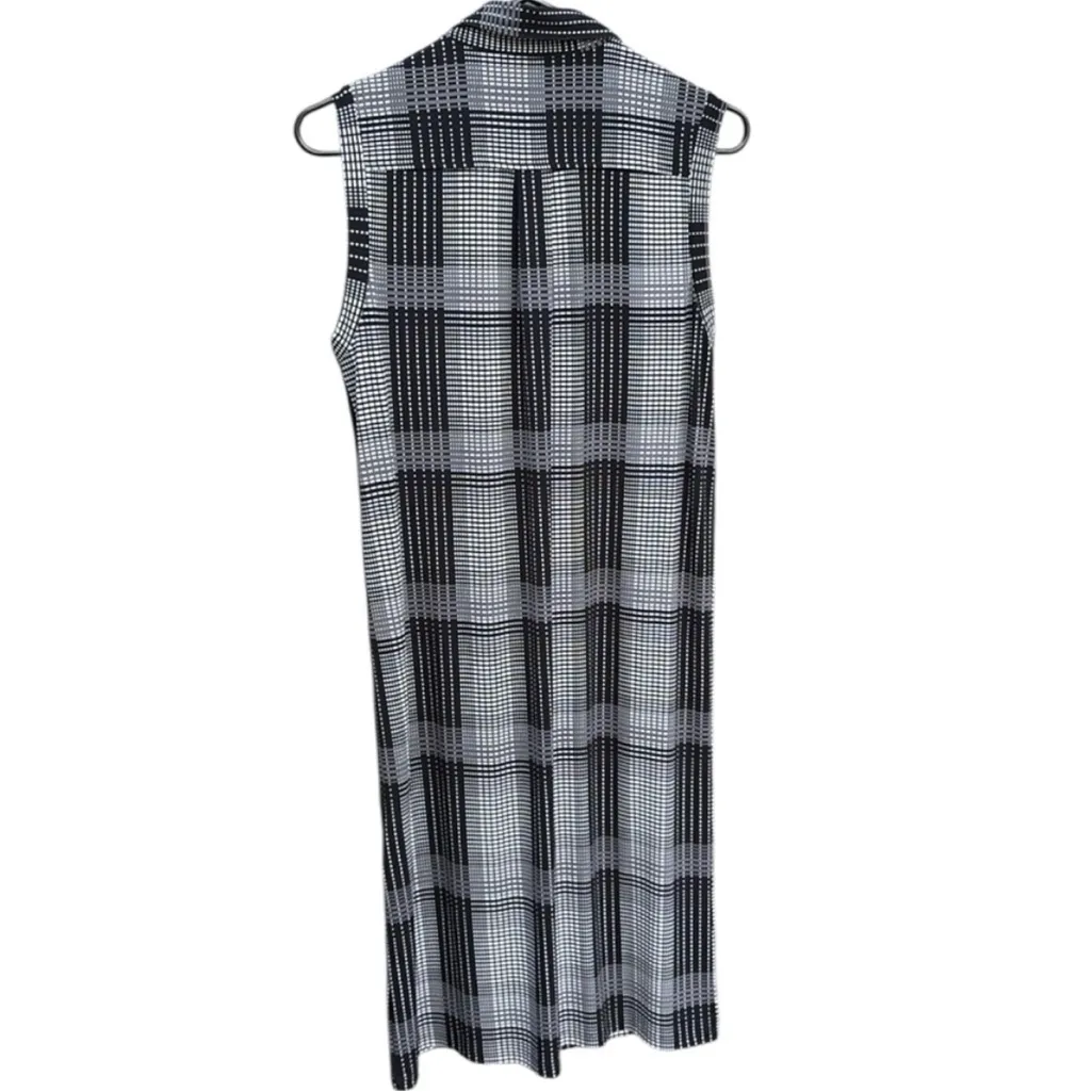 Like New Brooks Brothers Sleeveless Button
Front Stretch Midi Dress Medium - Image 8