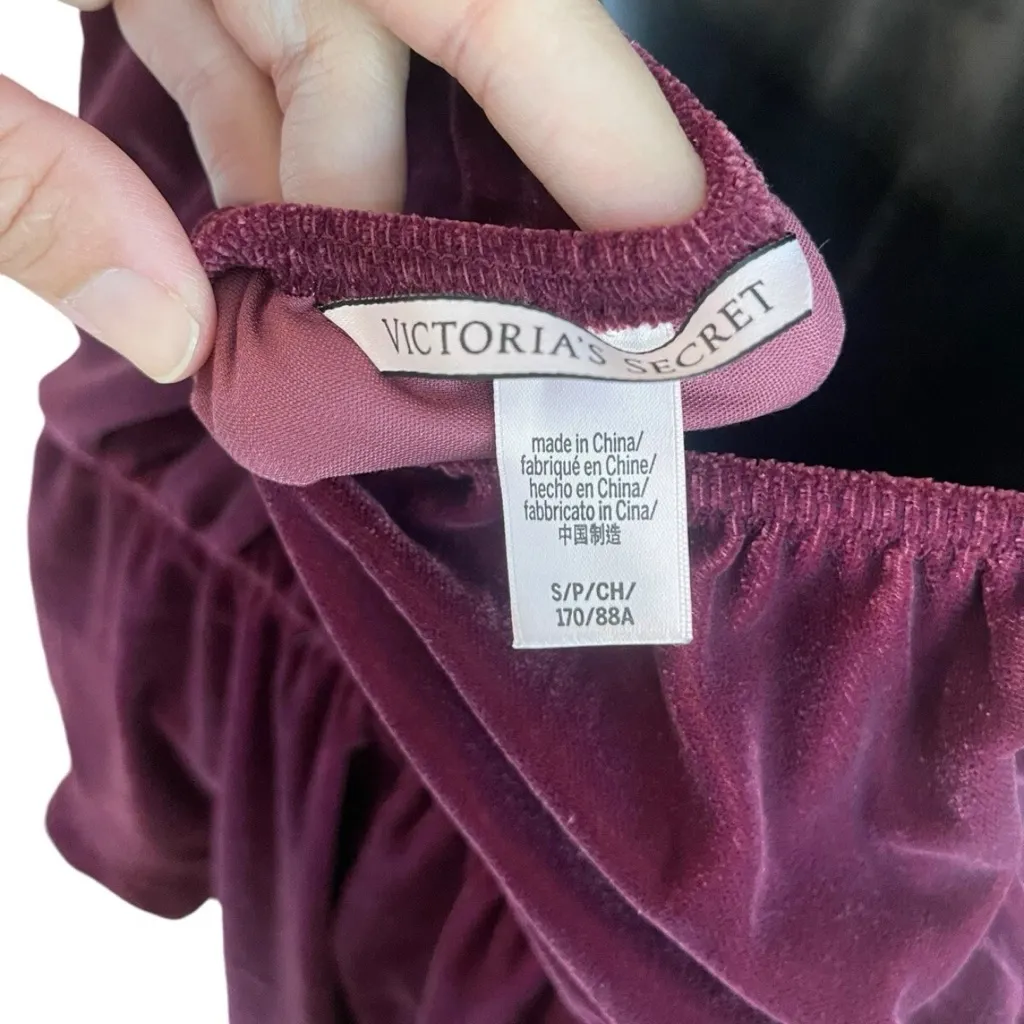 Victoria Secret Purple Velvet Romper Size Small - Image 9