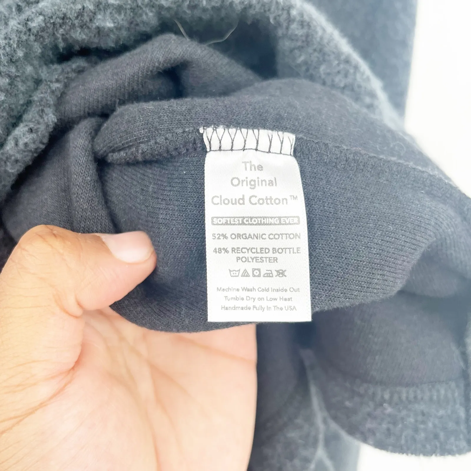 Soft Serve Womens Organic Cloud Cotton Cozy‎ 1/4 Zip Hoodless Hoodie Size L Gray Size L - Image 5