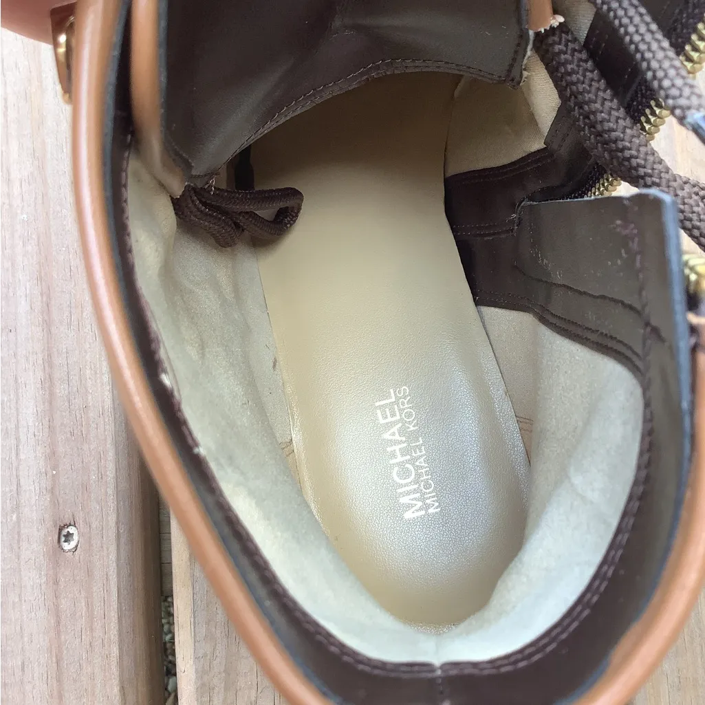 Nice authentic Michael Kors combat booties 🤎🤎🤎 - Image 7