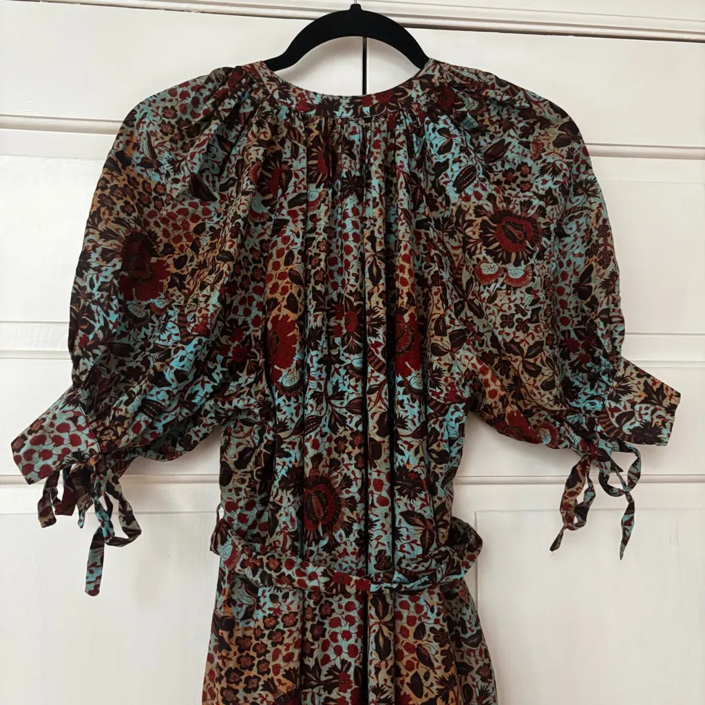 2023 Summer Ulla Johnson Selena Coverup Midi Dress Lapis Size P XS Boho Wedding - Image 14