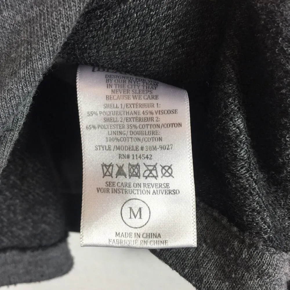 Blank NYC Private Practice Mixed Media Drape Zip Jacket Grey Medium Faux Leather - Image 7