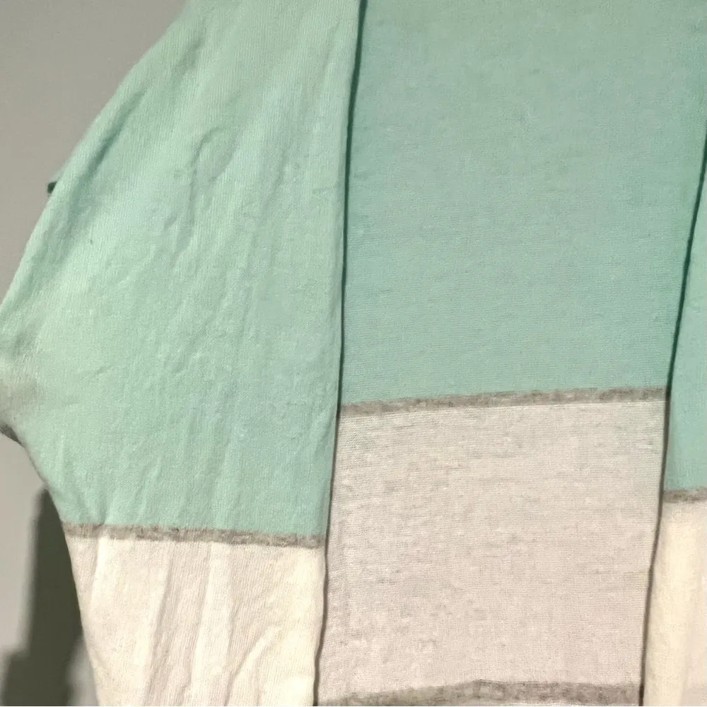 Anthropologie  Fred & Sibel White Gray Light Blue Duster Maxi Sweater Size XS S - Image 9