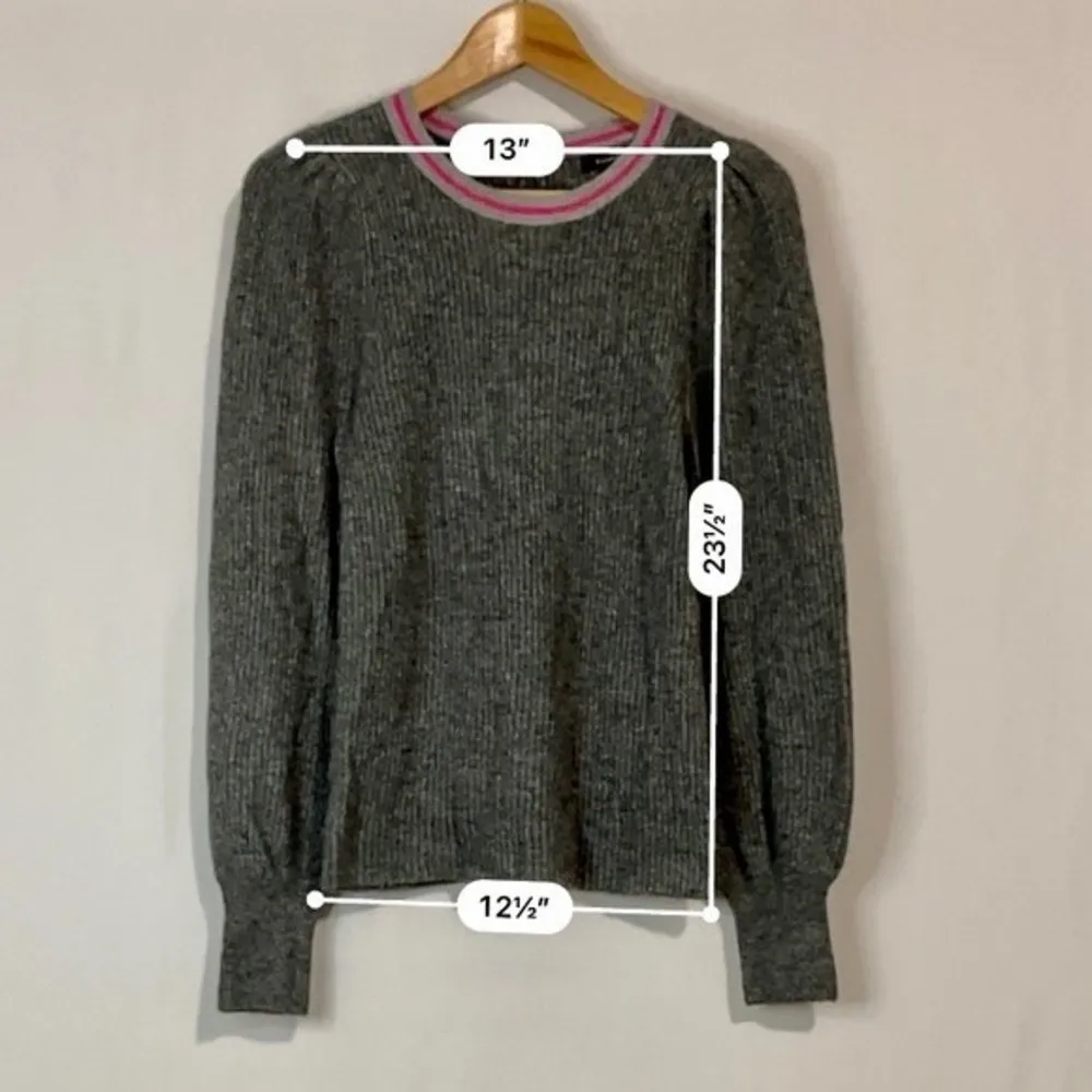 Halogen Women’s Knit Long Sleeve Crew Neck Sweater Grey Dark Heather Size XS NWT - Image 11