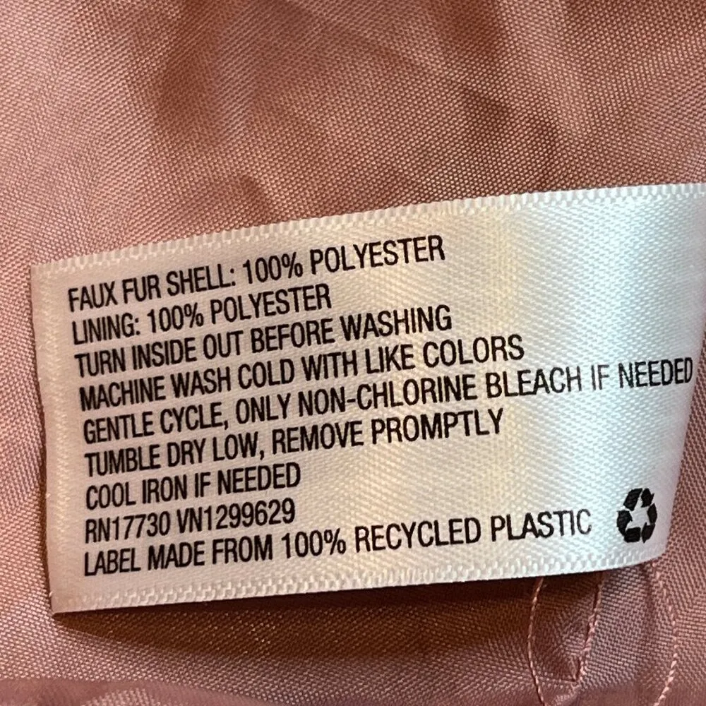 Wild Fable Dusty Rose Pink Soft Coat  Shag Plush Trendy Plush Teddy Boho SZ M - Image 8