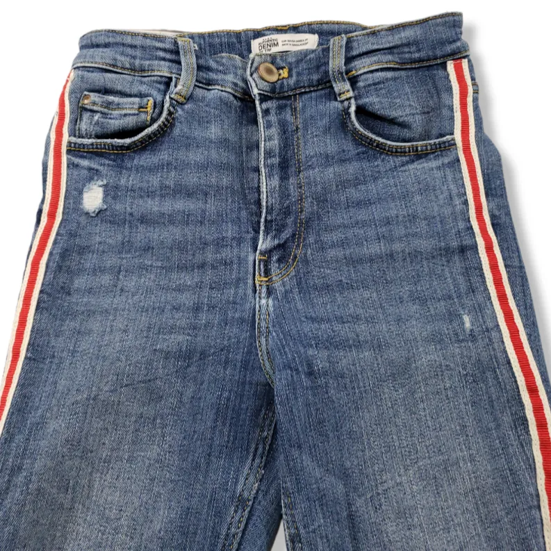  Jeans Size 4 Skinny Jeans Distressed Destroyed Zara Authentic Denim By TRF Women's Jeans Blue Denim - Image 3