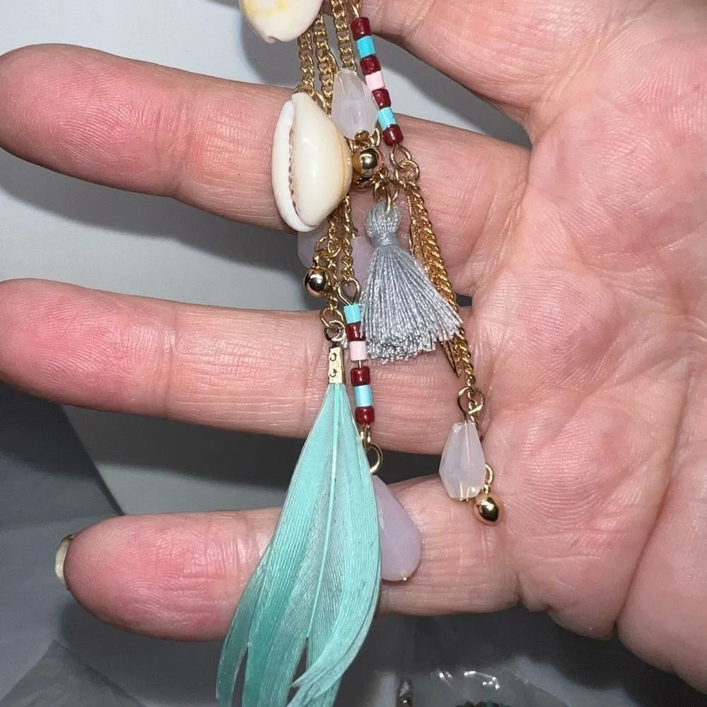 Boho Gold Tone Multi Charm‎ Y Necklace - Image 6