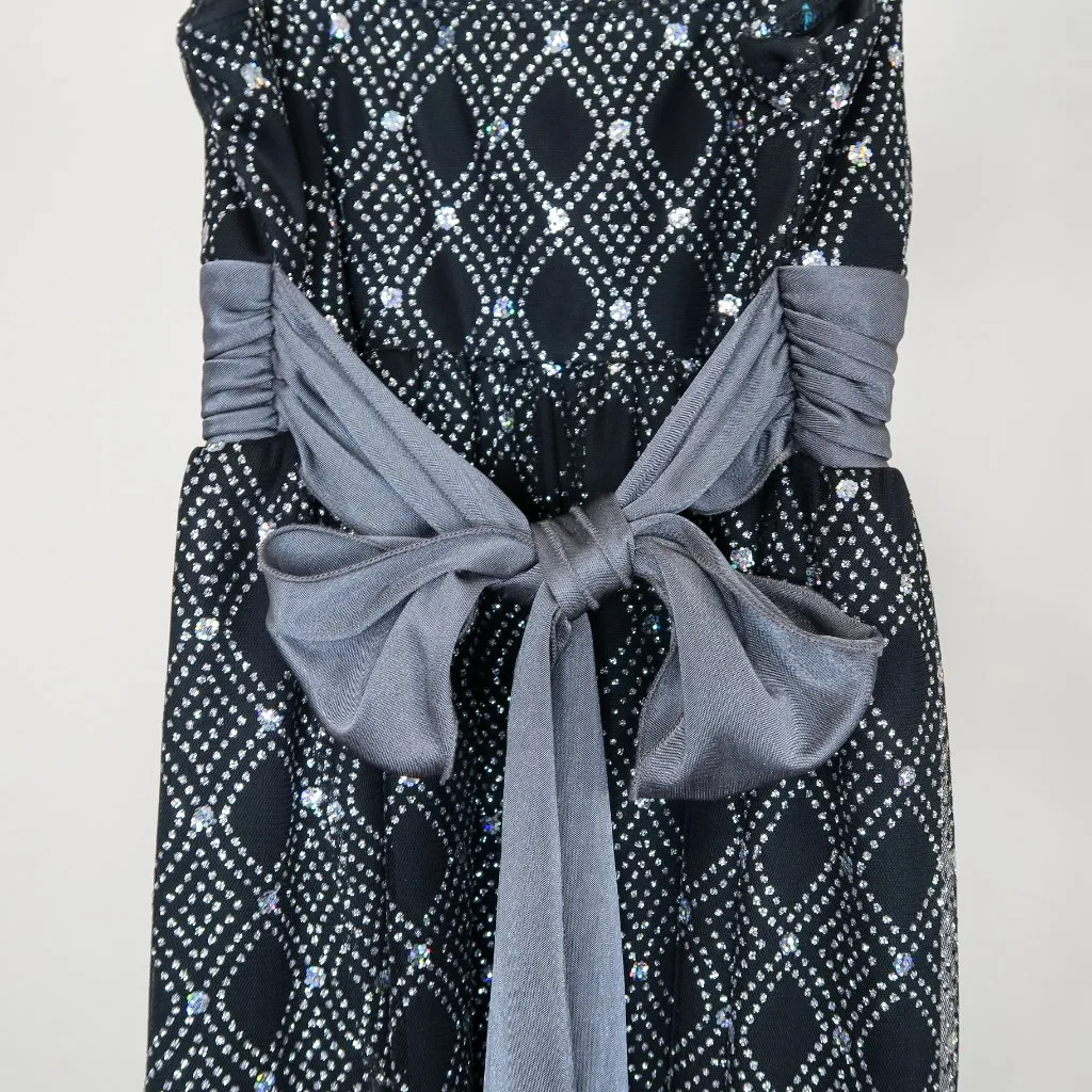 Vintage 90s I.N. San Francisco Sparkly Black Mini Dress - Image 8