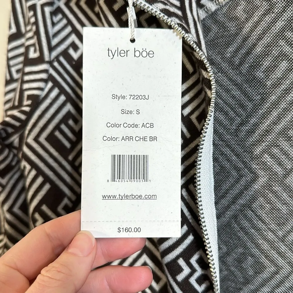 Tyler Boe NWT Knee Length Geometric Print Belle Sleeve Knee Length Dress Small - Image 5