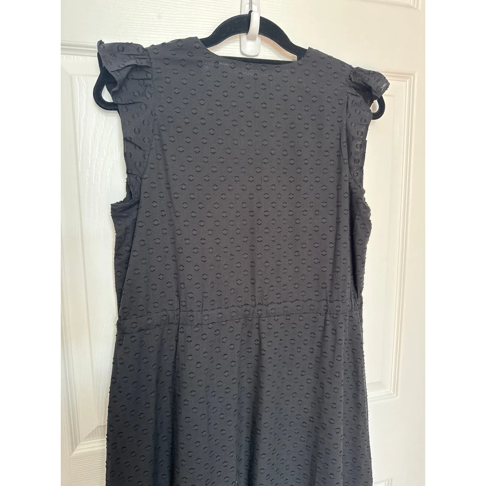 Emerson Fry India collection Surya Swiss dots organic cotton black maxi dress S - Image 10