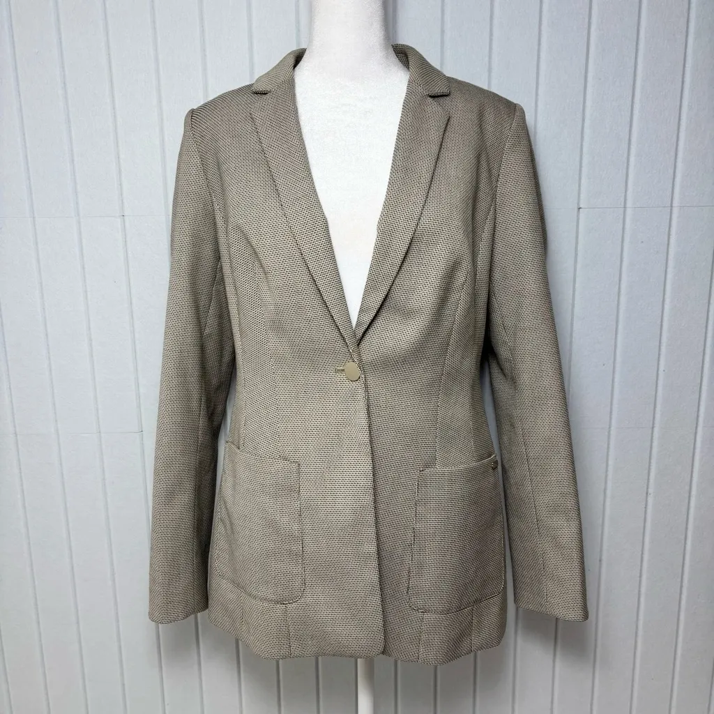 Calvin Klein Notch collar Women's Light Tan‎ Blazer Size 10PL - Image 13