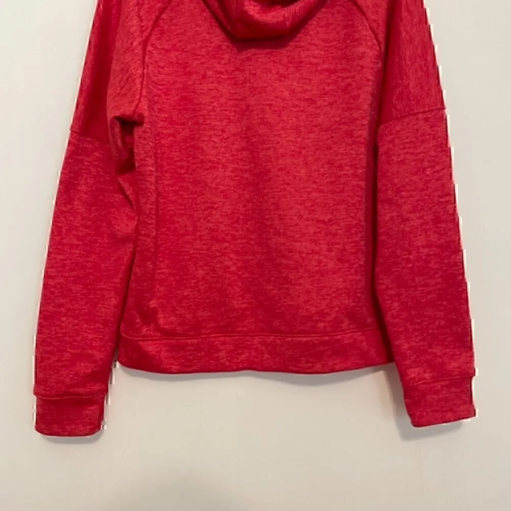 ADIDAS Climawarm Team Issue Fleece Pullover Logo Hoodie Red Active Sweatshirt L - Image 10